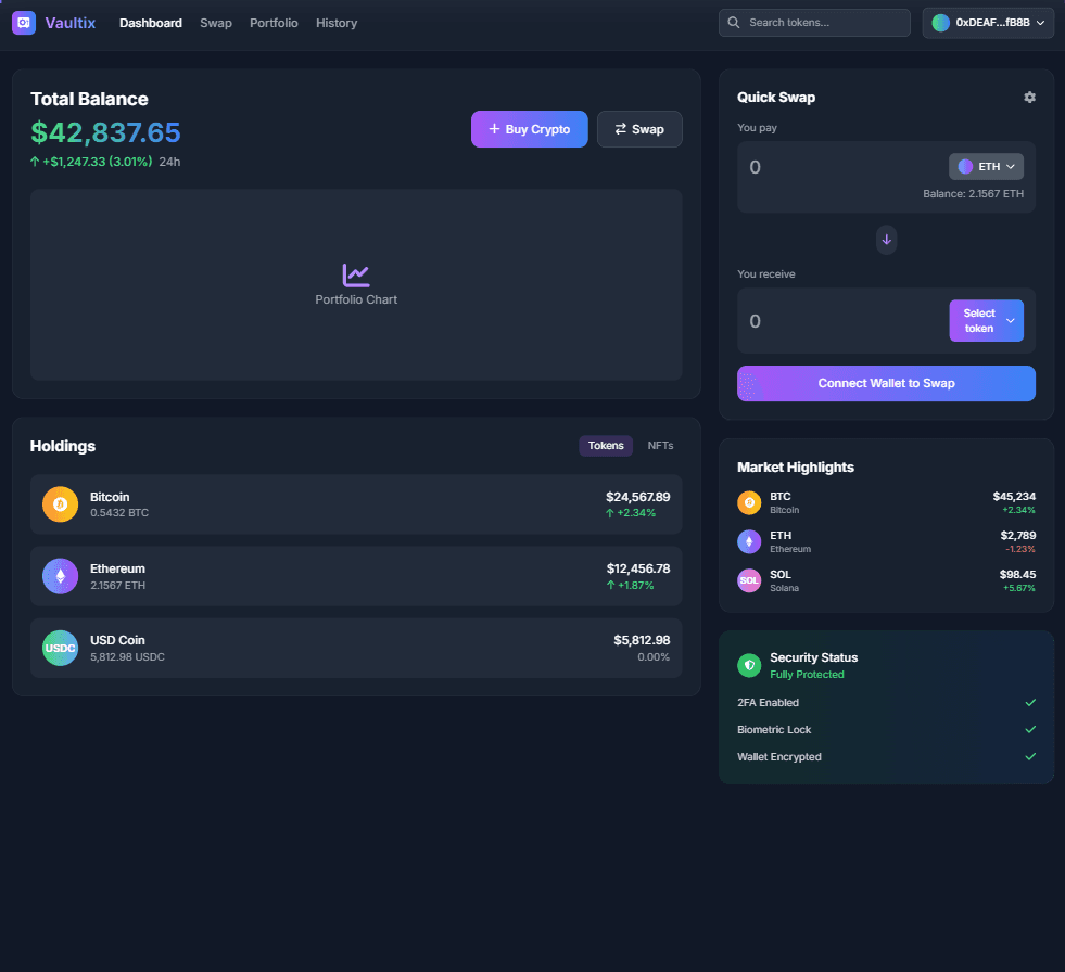 Vaultix Dashboard